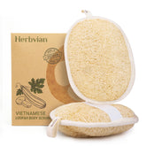 Esponjas Herbvian lufa vietnamita, paquete de 2, exfoliación suave para todo el cuerpo.