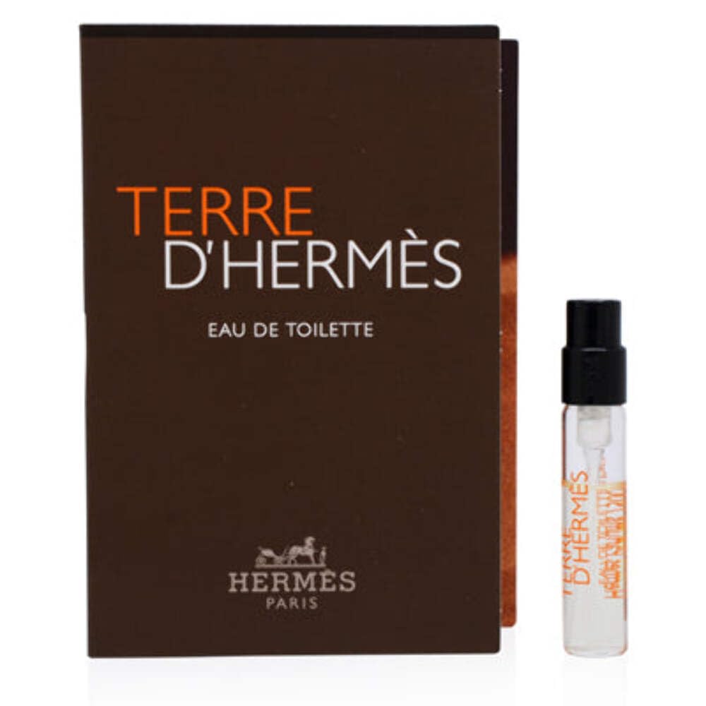 Hermès Terre d'Hermès EDT spray vial close-up, portable fragrance for discreet daytime wear.