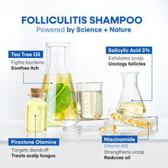 Hermon Folliculitis Shampoo rich lather with refreshing, non-greasy feel.