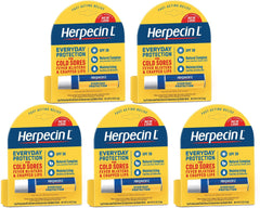 Herpecin-L SPF 30 lip protectant bottle shields lips from sun exposure.