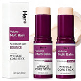 Her+ Calcium Balm Stick used on the face for hydration and a subtle lift