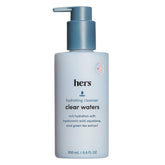 hers Clear Waters botella-vertido, limpieza suave para uso diario.