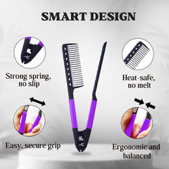 HerStyler straightening comb grip handle for easy control during styling