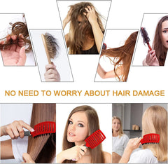 Heubek detangling brush bristles glide smoothly for pain-free brushing on kids and adults.