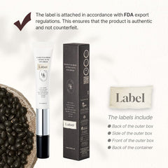 HEVEBLUE eye cream texture swatch demonstrates smooth spread and cooling feel.