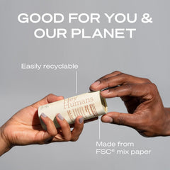 Hey Humans vegan cruelty-free formula with vitamin E and shea butter.
