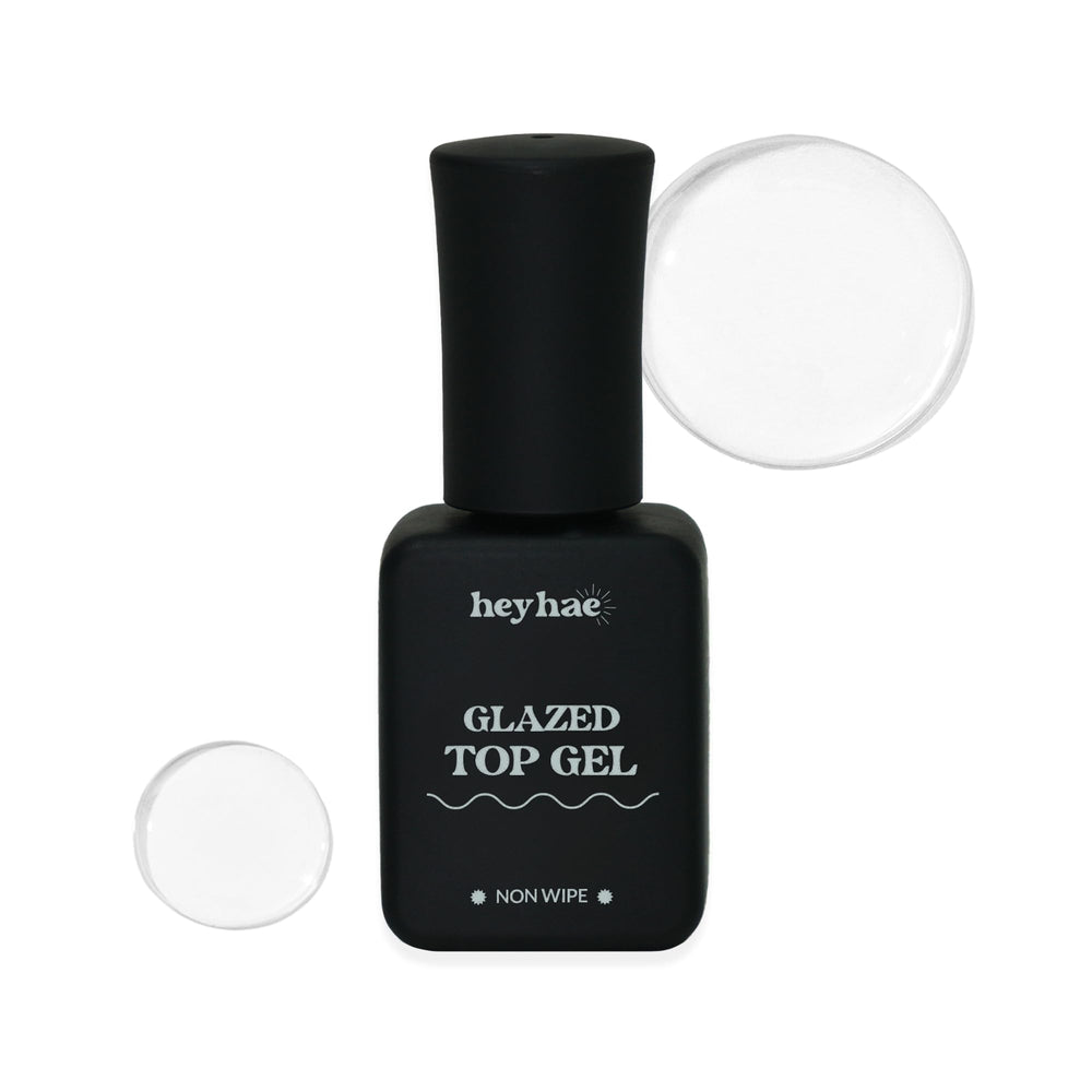 heyhae Glazed Top Gel brillo sin limpieza para uñas impecables