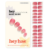 Heyhae Rosy Ruby gel para uñas semicuradas al sol con acabado luminoso