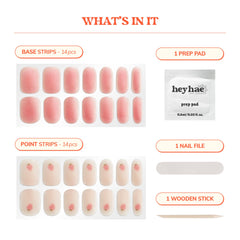 Heyhae, tiras con destellos rosa para un brillo sutil y duradero.
