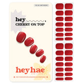 Heyhae semi cured gel nail strips solid red for easy salon quality nails at home