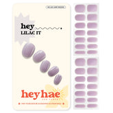 Heyhae semi cured nail strips in lilac for at‑home salon quality results