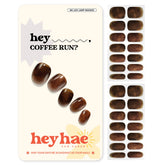 Heyhae tiras gel curado color marmol marron en envase, color elegante para uñas