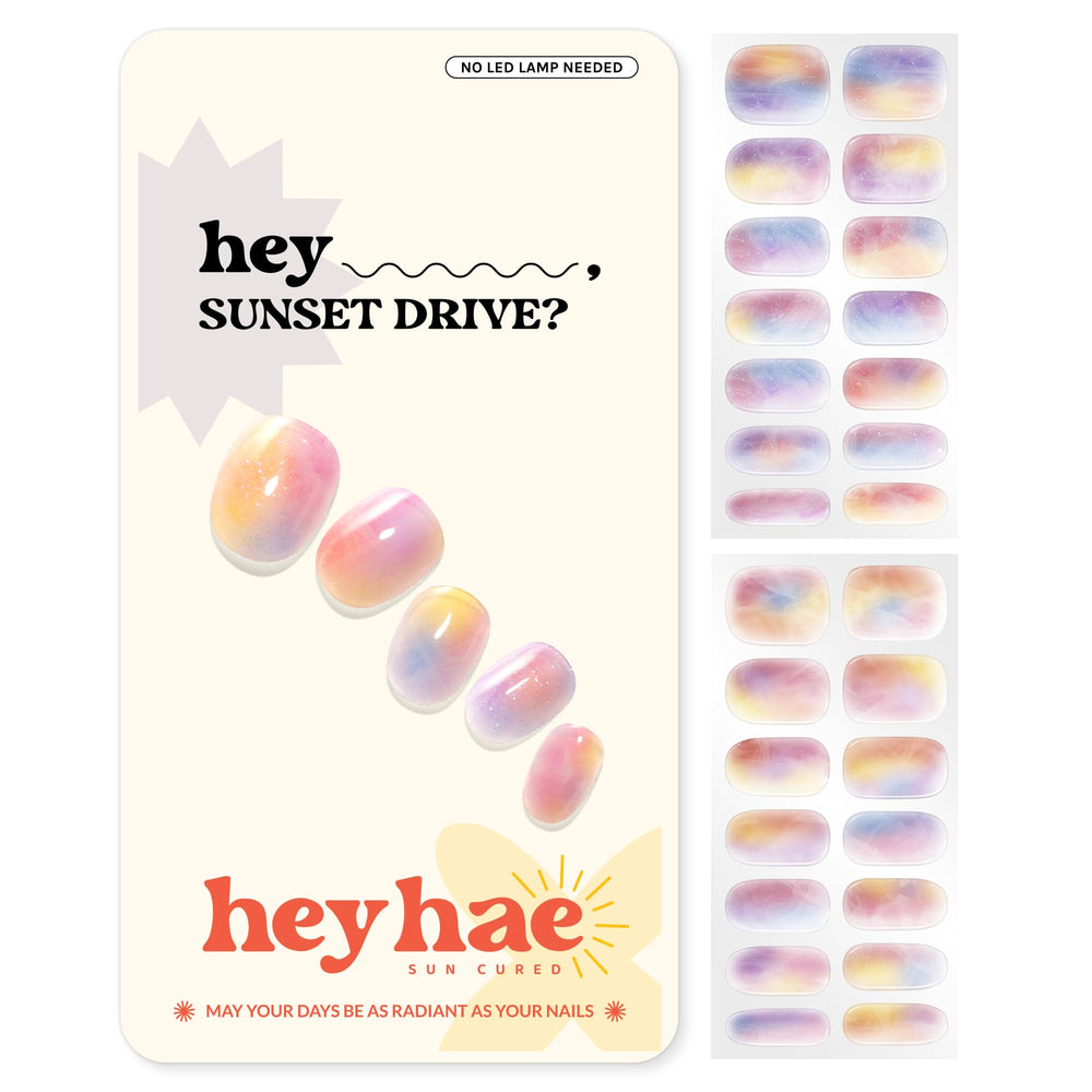 Heyhae tiras gel semicuradas marmol rosa primavera para look rápido