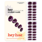 Heyhae tiras gel ojo de gato moradas en uñas con efecto dinámico