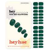 Heyhae tira gel semi-curada verde oscura en empaque compacto para viaje