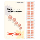 Heyhae tiras gel semicurado ombré rosa primavera: brillo suave y duradero.