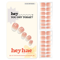 Heyhae tiras gel semicurado ombré rosa primavera: brillo suave y duradero.