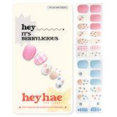Heyhae tiras uñas gel semicurado Berrylicious para acabado duradero sin lámpara