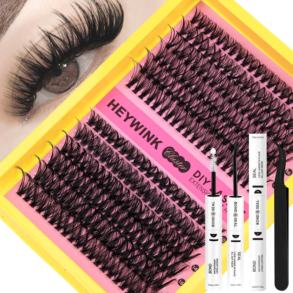 HEYWINK DIY lash cluster kit contents for professional-at-home results.