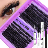 HEYWINK Lash Clusters Kit Volume 60D-80D for bold at-home drama and easy customization.