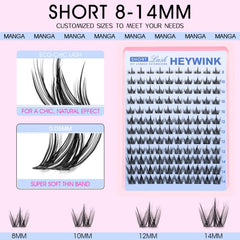 HEYWINK Manga Lash Clusters Kit precision tweezer for easy application and clean separation.