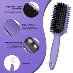 HEZ bristle brush hair texture close-up for gentle styling