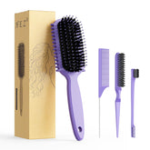 HEZ curl-defining brush front view shows versatile styling for curls