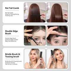 HEZ pin-tail comb precision shot for tidy edges and fine detailing.