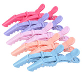 HH&LL alligator hair clip with wide teeth secures sections without slipping.