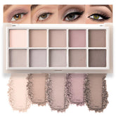 HHLTOH 10 color matte palette in earth tones for natural daily looks
