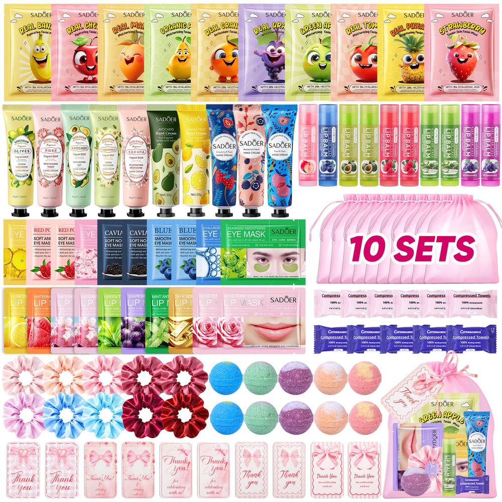 HHXI 100-piece spa party set for girls, ideal for easy pampering at sleepovers