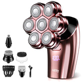 HiBig 5-in-1 head shaver in rose pink for full-body grooming and close shaves