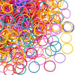 Hicarer 1000 mini rubber bands closeup with vibrant colors for easy hair braiding