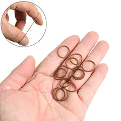 Hicarer disposable hair elastics in a storage bag keep supplies organized.