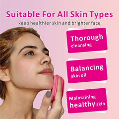 HIEERBUS face scrubber with soft dense bristles for delicate pore cleaning.