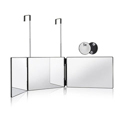 HIEEY 3 Way Mirror for Hair Cutting with dual panels enables precise at-home styling.