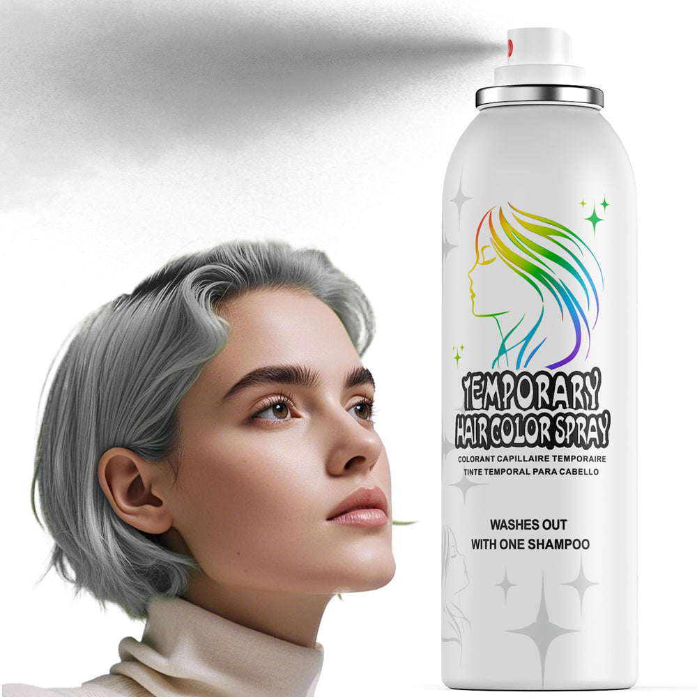 HIESGIE grey temporary hair color spray packaging for quick costume color