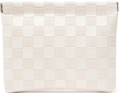 HIGH FIT leather pocket cosmetic bag fits purse essentials with lightweight, durable design.