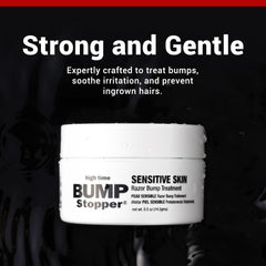High Time Bump Stopper Sensitive packaging box highlights trusted brand.