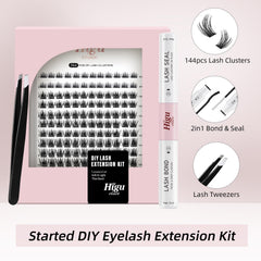 Higu clace lash bond and seal bottle provides long-lasting hold for clusters.
