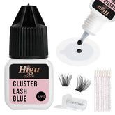 Higu clace lash glue bottle sealed to preserve freshness for DIY lash clusters