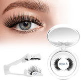 Higu clace magnetic eyelashes with applicator show quick glue free wear