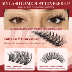 Higu clace wispy D style delivers fluffy, natural lashes.