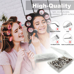 HiJeaton silver alligator clips 3.5 inch for secure sectioning during styling.