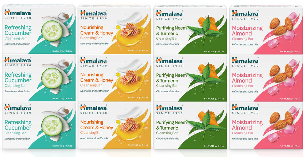 Himalaya cleansing bar almond oil, rich lather for daily moisture