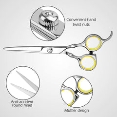 Himart hair cutting scissors with textured blades for layered finishes at home