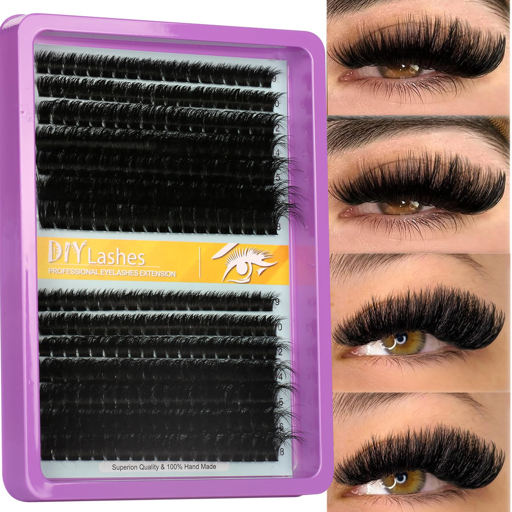 Himirell C Curl lash clusters 280 pcs pack for fuller, natural-looking lashes