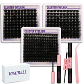 Himirell lashes clusters kit in three styles for customizable volume and natural look