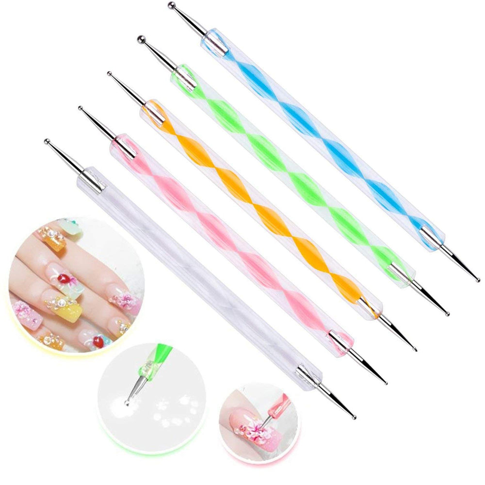 HiMo 5pc punteadores: conjunto para crear diseños precisos en uñas y manualidades.