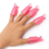 HiMo pink nail art soak-off cap clip for quick removal and reuse